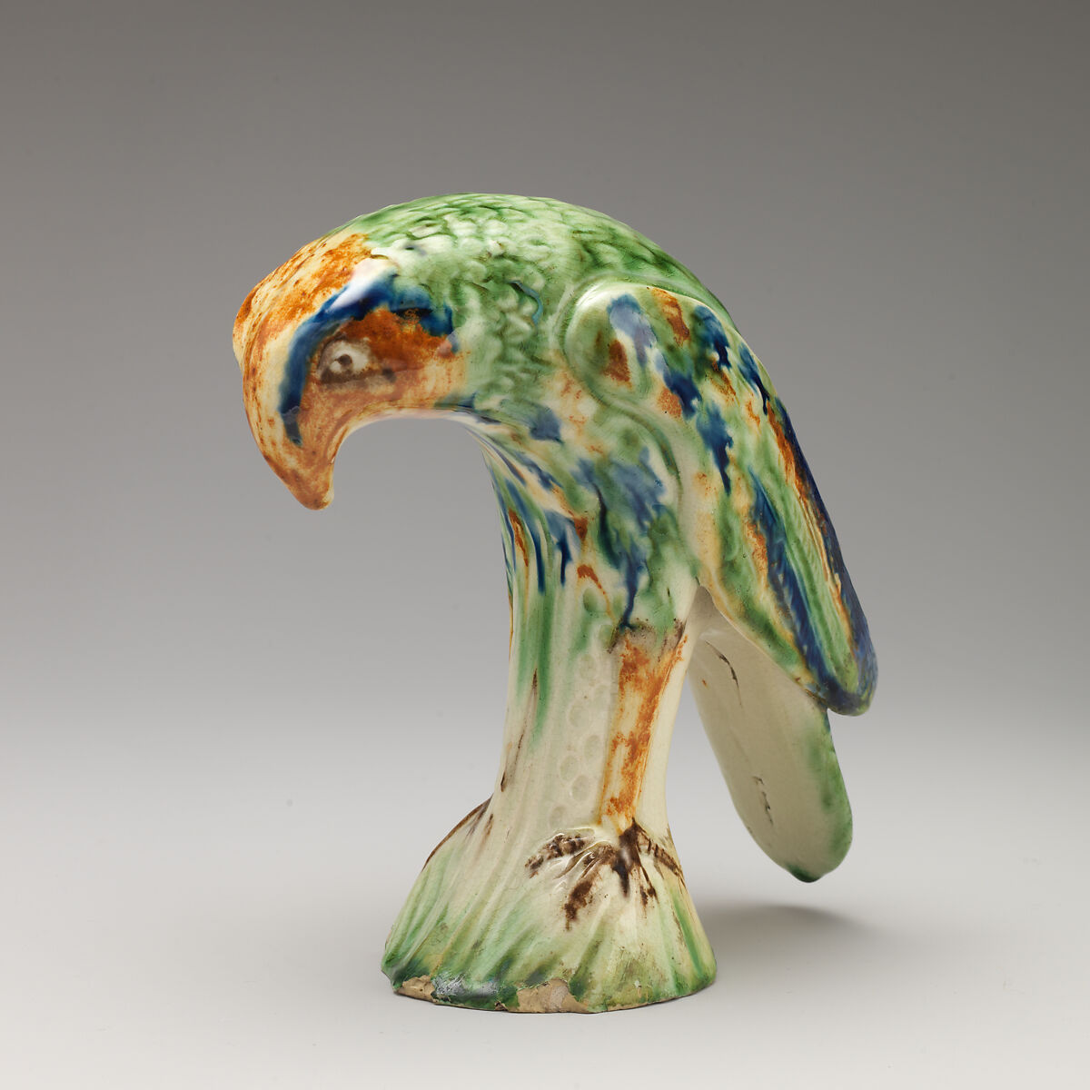 Parrot, Lead-glazed earthenware, British, Staffordshire 