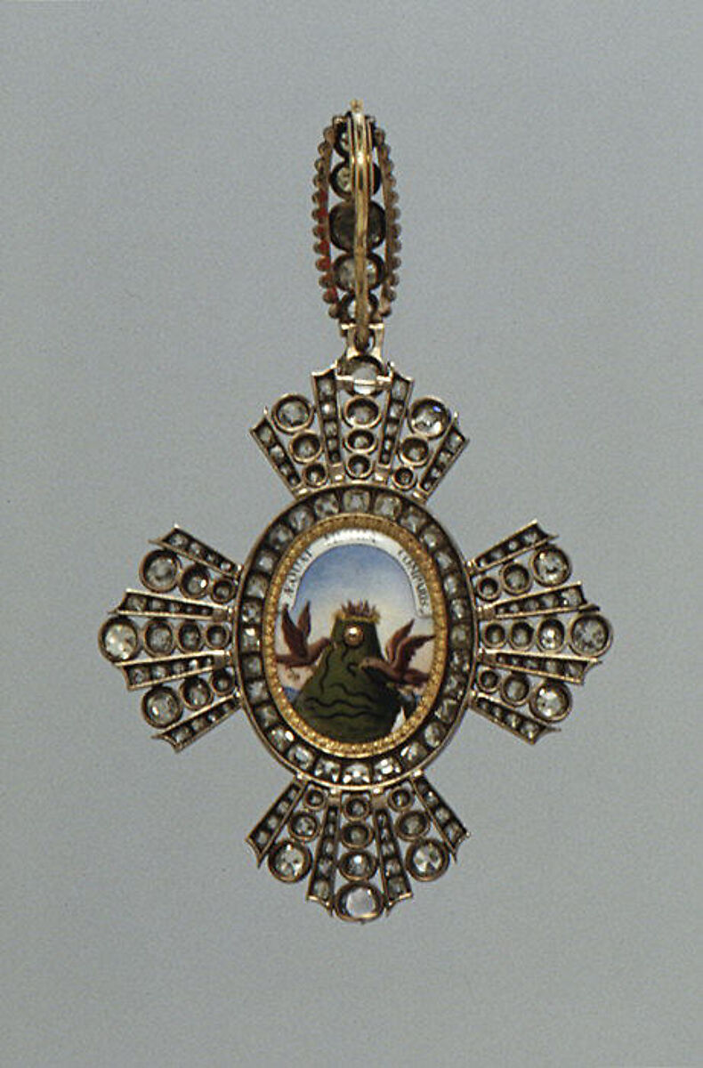 Badge of the Order of Saint Catherine, Gold, diamonds, enamel, Russian