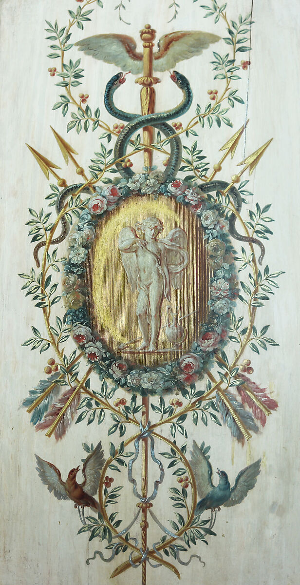 Boudoir from the Hôtel de Crillon, Pierre-Adrien Paris (French, 1747–1819), Oak, painted and gilded, French, Paris