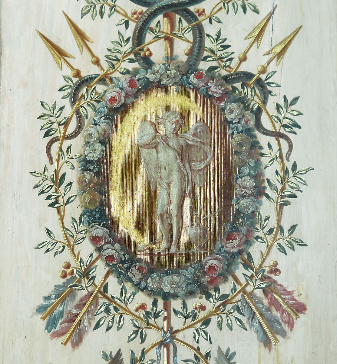 Boudoir from the Hôtel de Crillon, Pierre-Adrien Paris (French, 1747–1819), Oak, painted and gilded, French, Paris