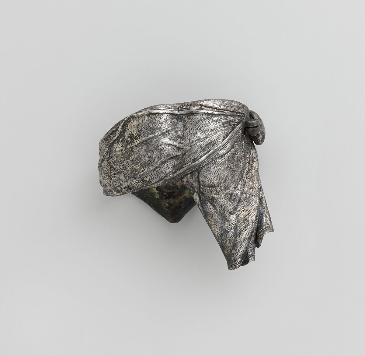 Corpus from a crucifix, Bronze, fire-gilt; silver, Possibly Italian or French