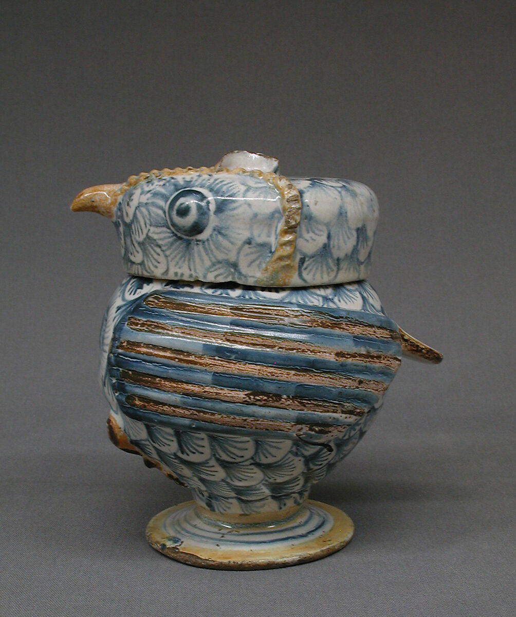 Tankard, Tin-glazed earthenware, Dutch, Antwerp