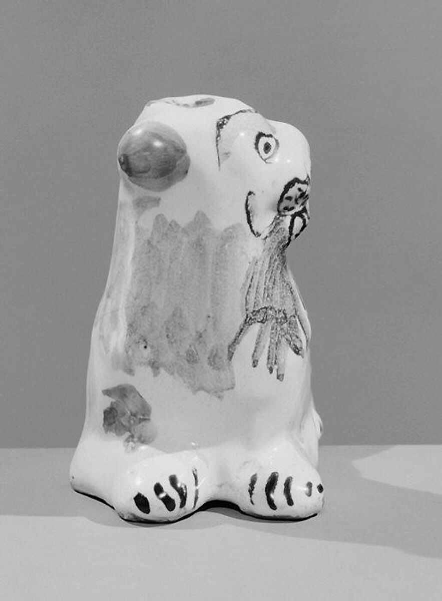 Lion, Tin-glazed earthenware, British, possibly Lambeth