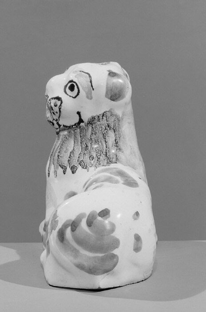 Lion, Tin-glazed earthenware, British, possibly Lambeth