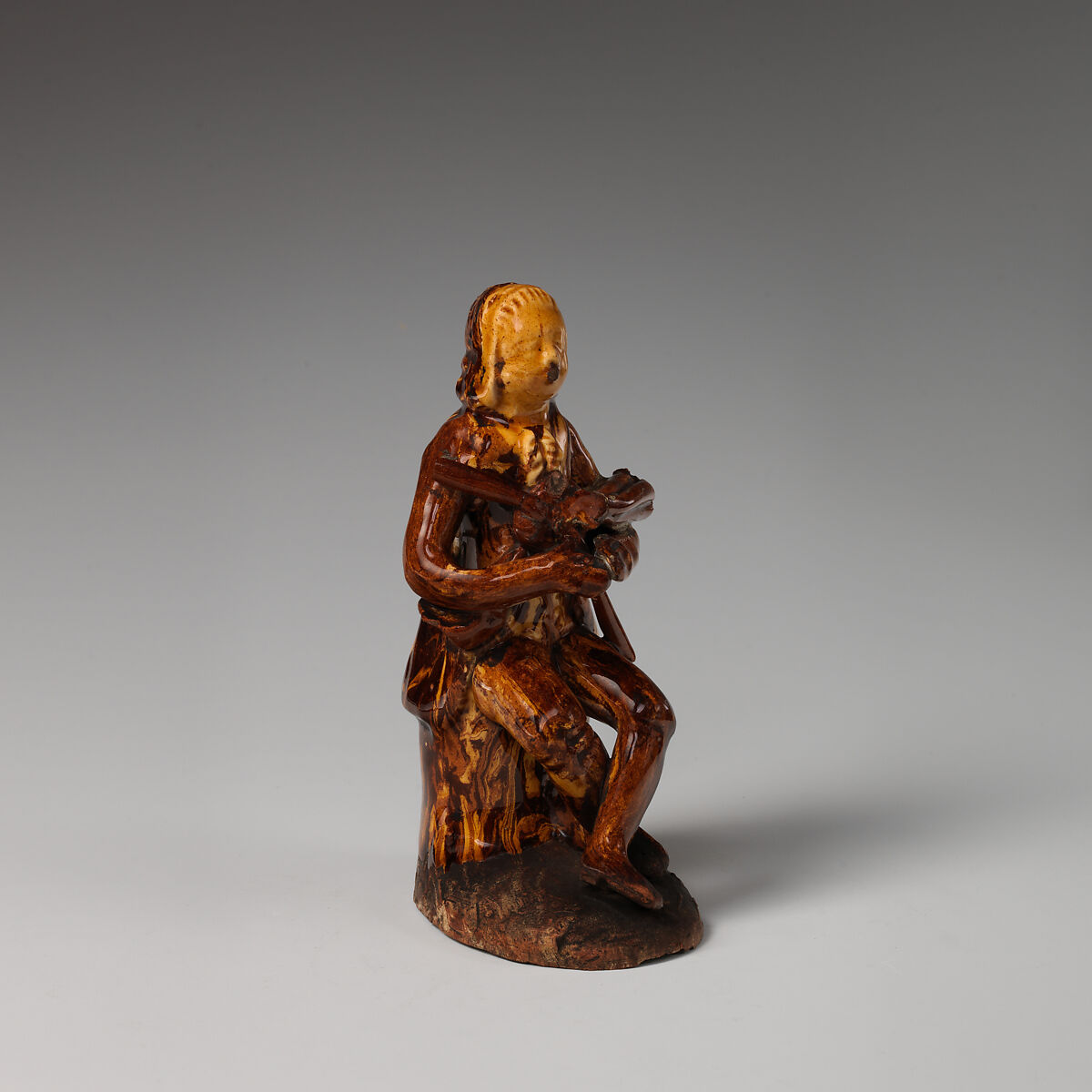 Bagpiper, Style of John Astbury (active 1688–1743), Lead-glazed earthenware, British, Staffordshire