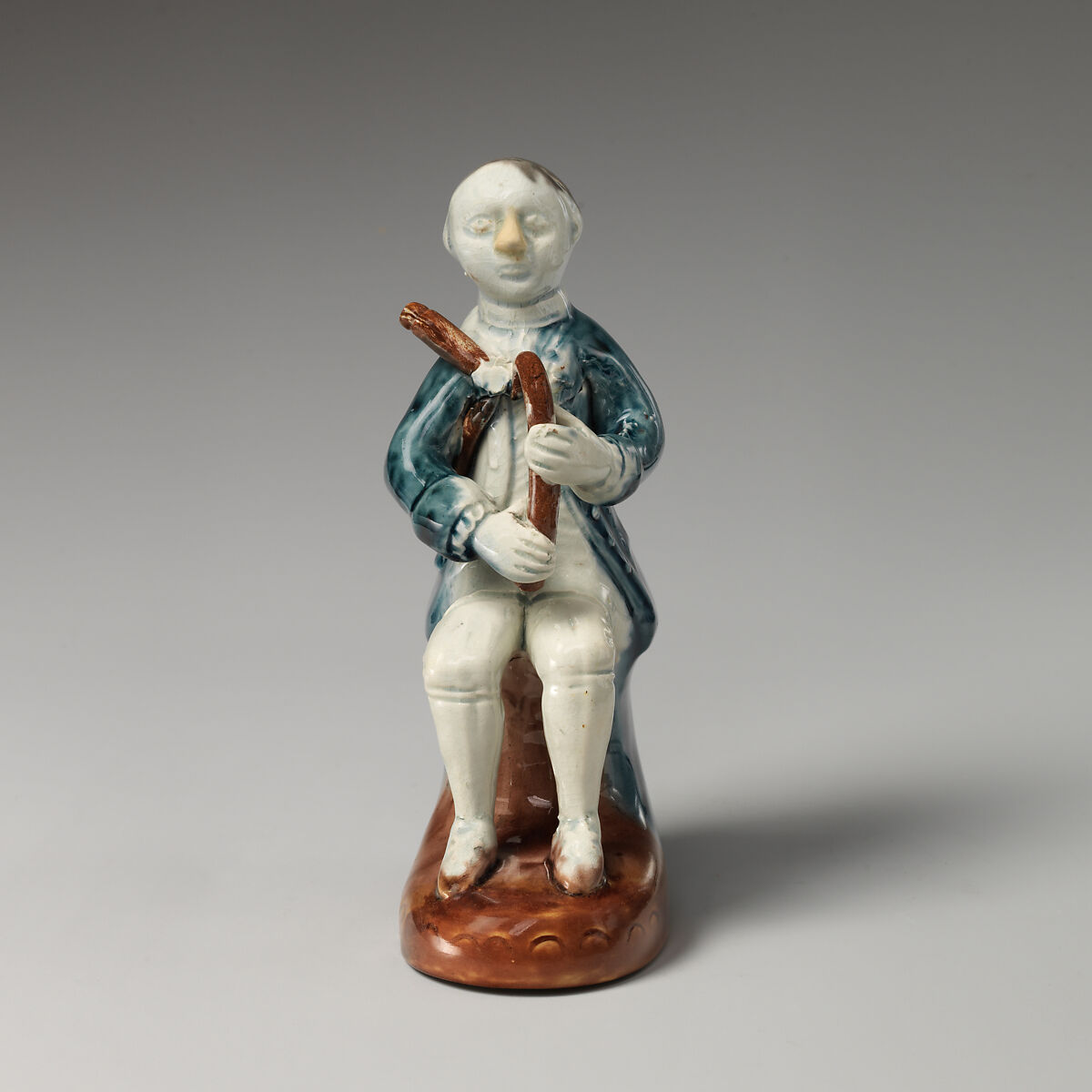 Bagpiper, Style of Astbury-Whieldon, Lead-glazed earthenware, British, Staffordshire 