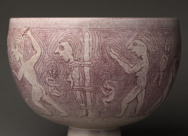 Bowl, Edwin Scheier (1910–2008), Stoneware, American