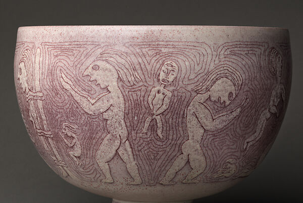 Bowl, Edwin Scheier (1910–2008), Stoneware, American