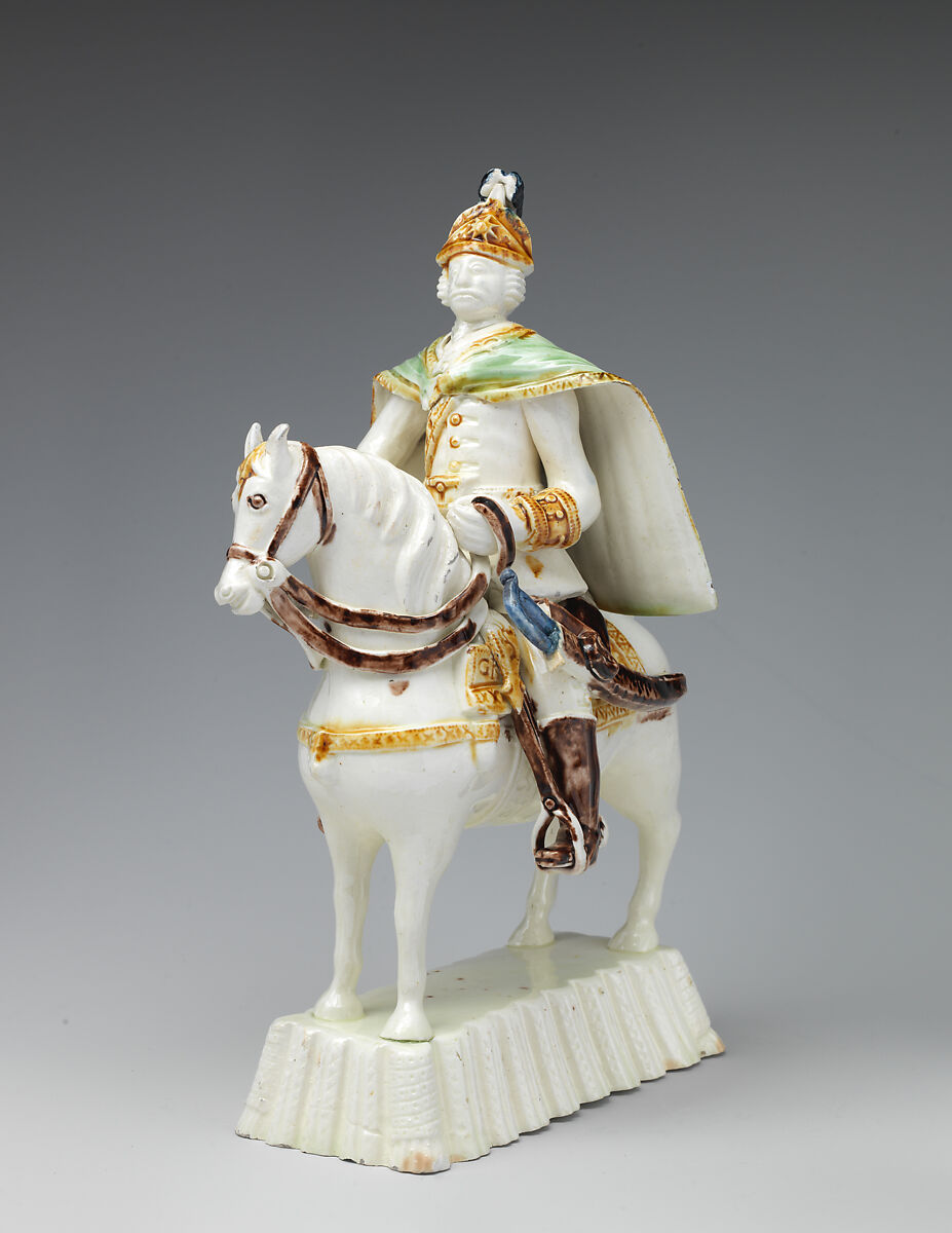 Cavalryman, Style of Astbury-Whieldon, Lead-glazed earthenware, British, Staffordshire 
