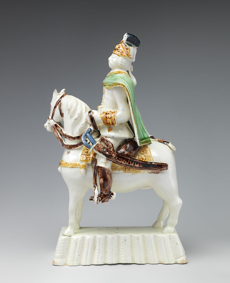 Cavalryman, Style of Astbury-Whieldon, Lead-glazed earthenware, British, Staffordshire