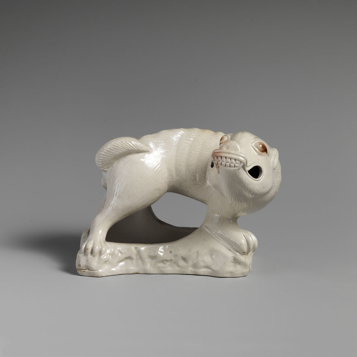 Bulldog, Salt-glazed stoneware, British, Staffordshire 