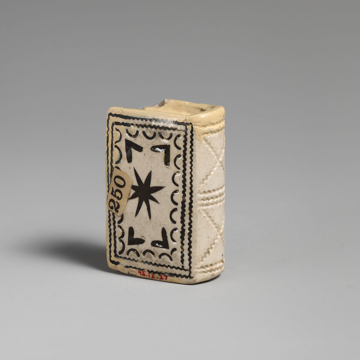 Book flask, Salt-glazed stoneware, British, Staffordshire