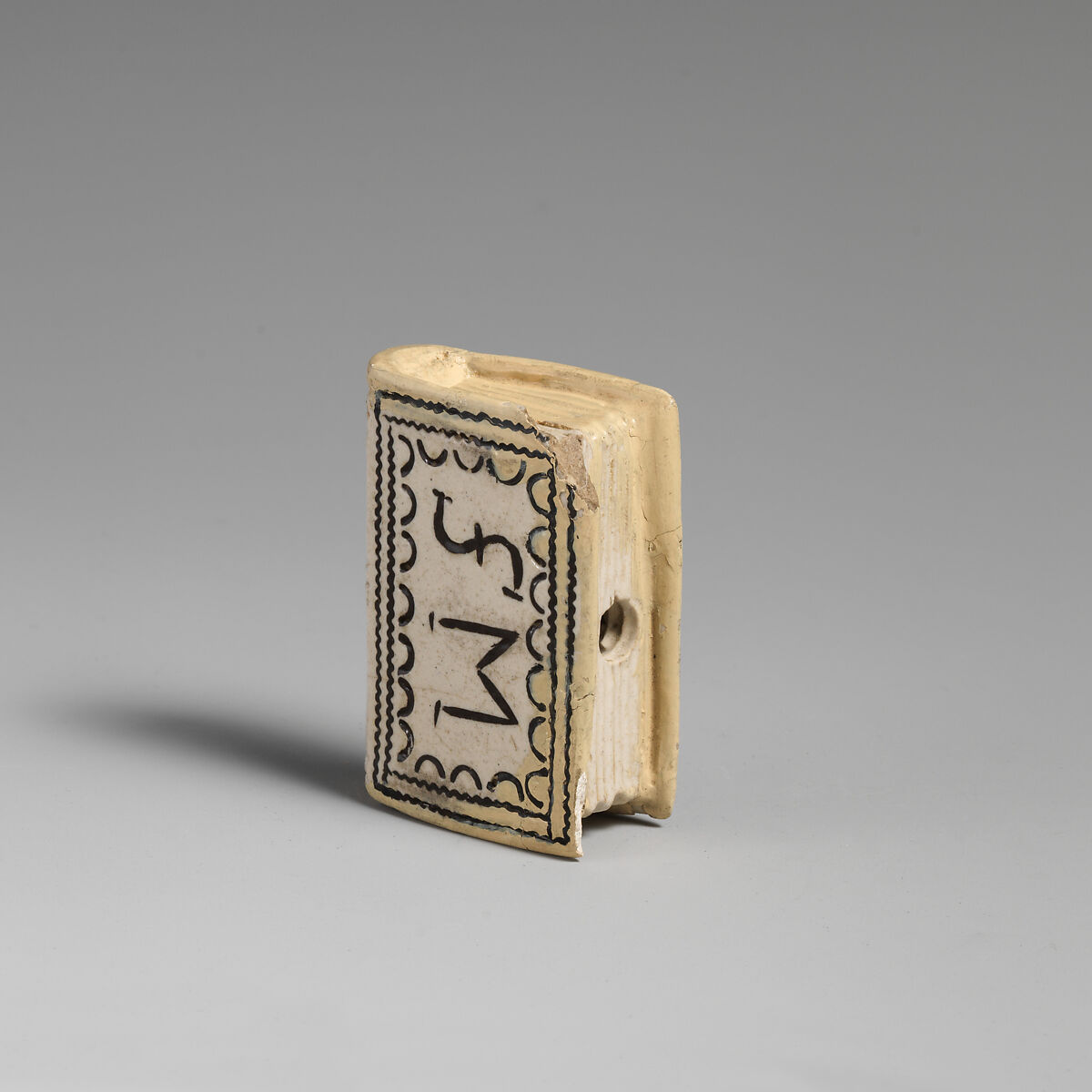 Book flask, Salt-glazed stoneware, British, Staffordshire