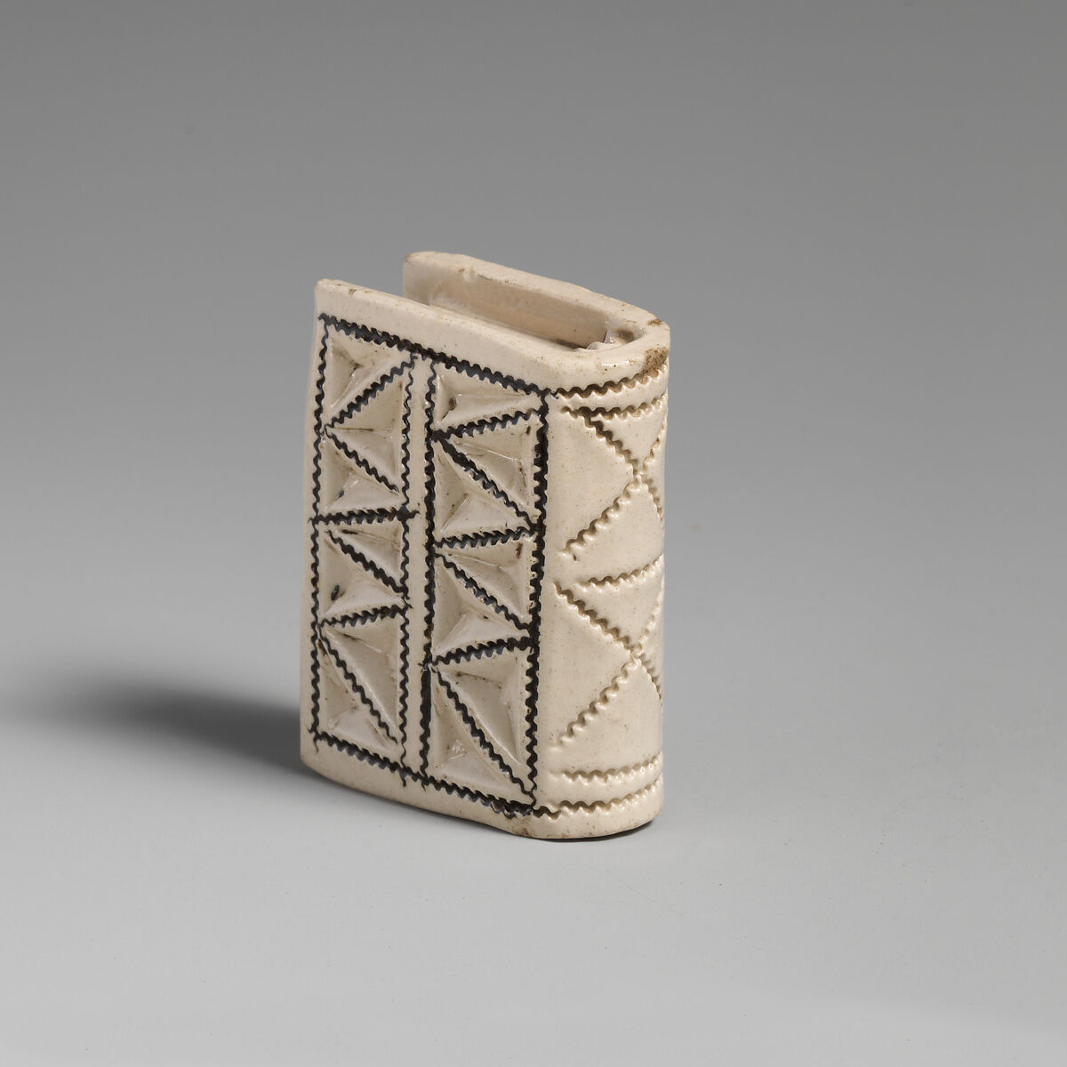 Book flask, Salt-glazed stoneware, British, Staffordshire