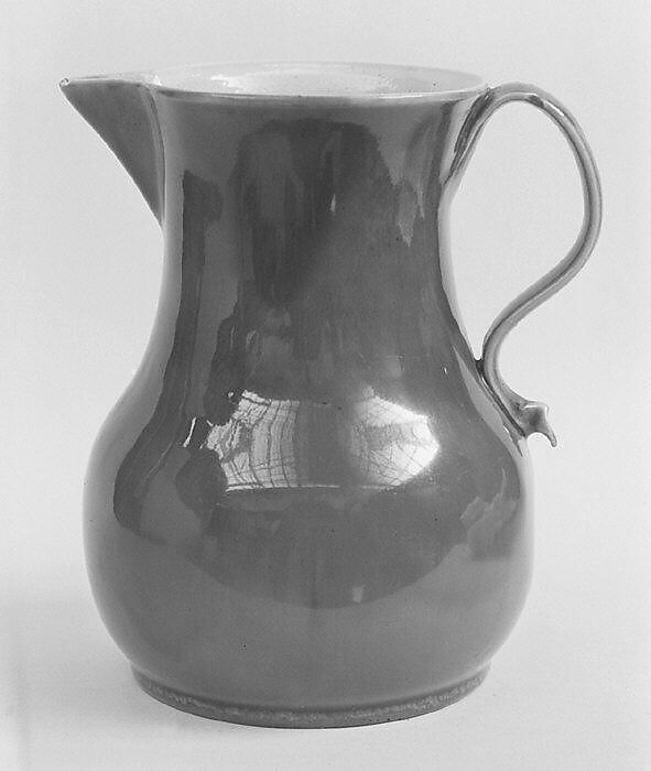 Jug, Salt-glazed stoneware, British, Staffordshire 