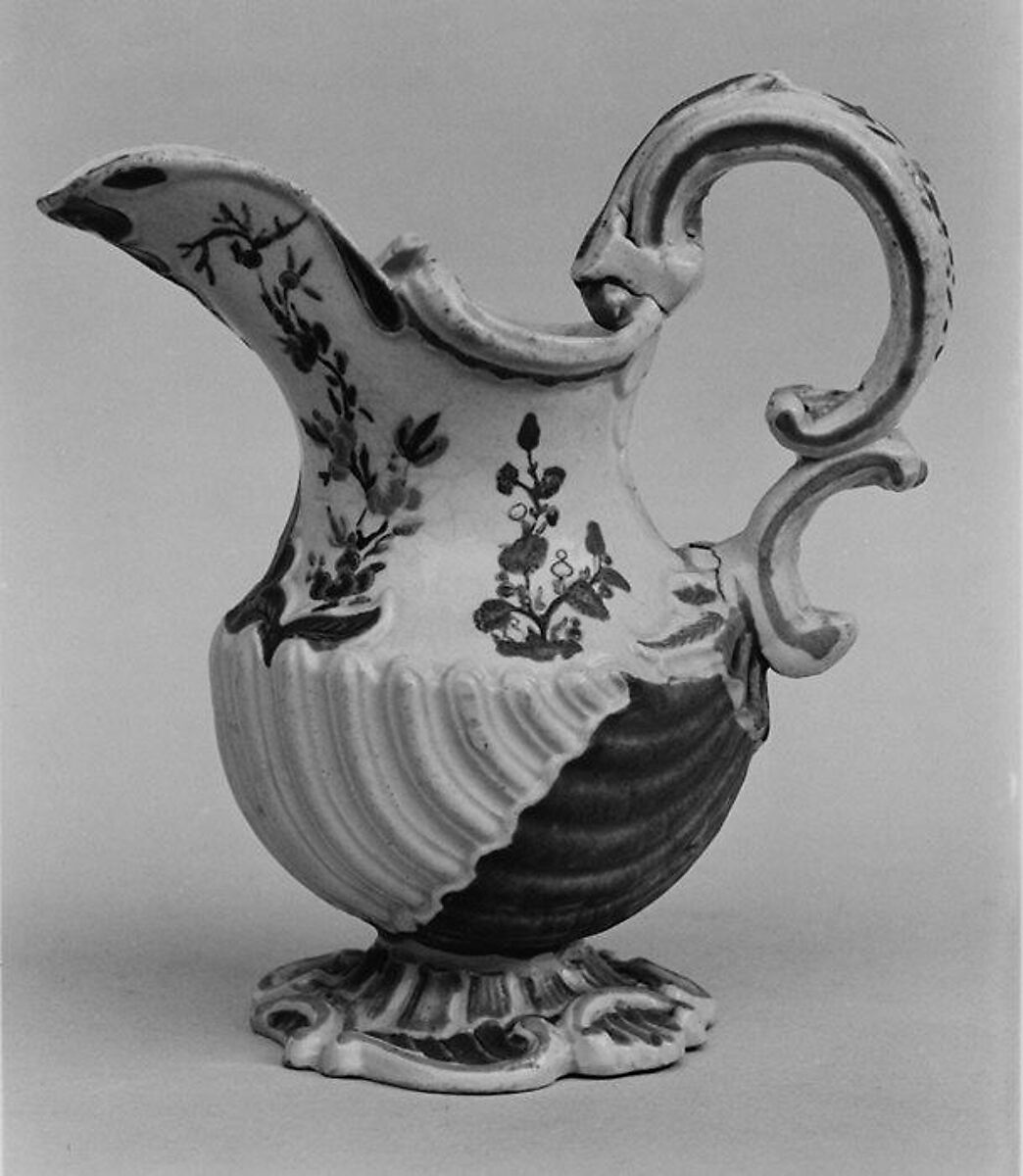 Jug, Salt-glazed stoneware, British, Staffordshire 