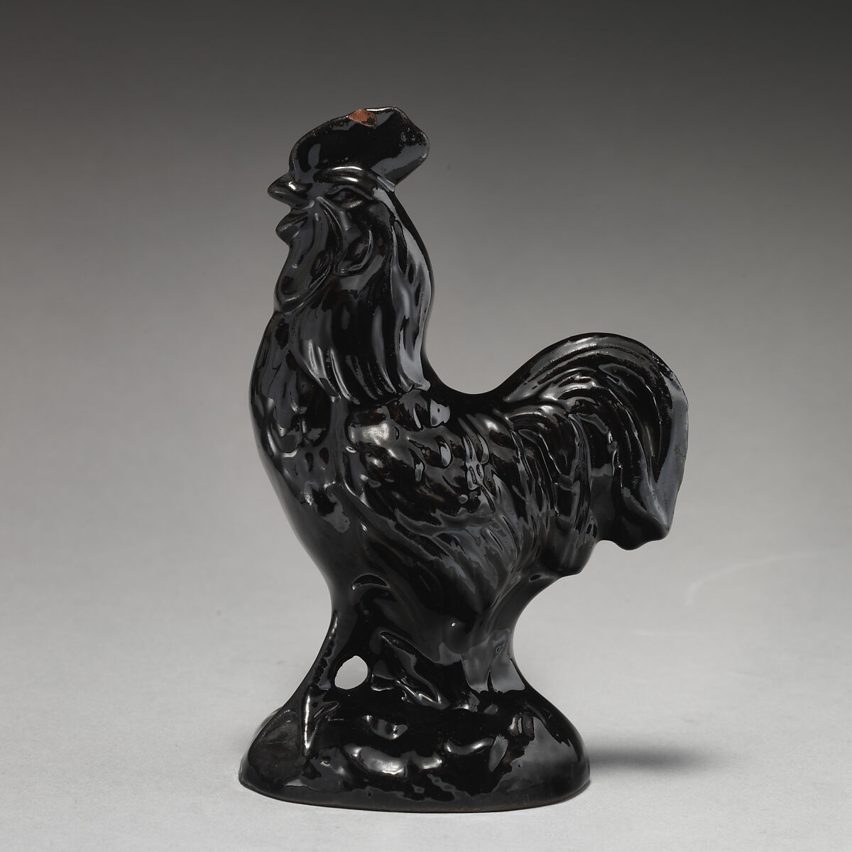 Cock, Probably made at Jackfield Pottery, Shropshire, England, Glazed earthenware, British, Shropshire 