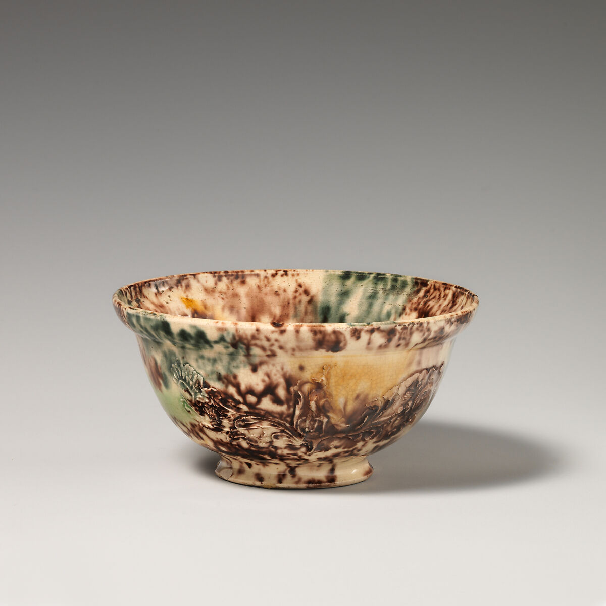 Bowl, Style of Whieldon type, Glazed earthenware, British, Staffordshire 