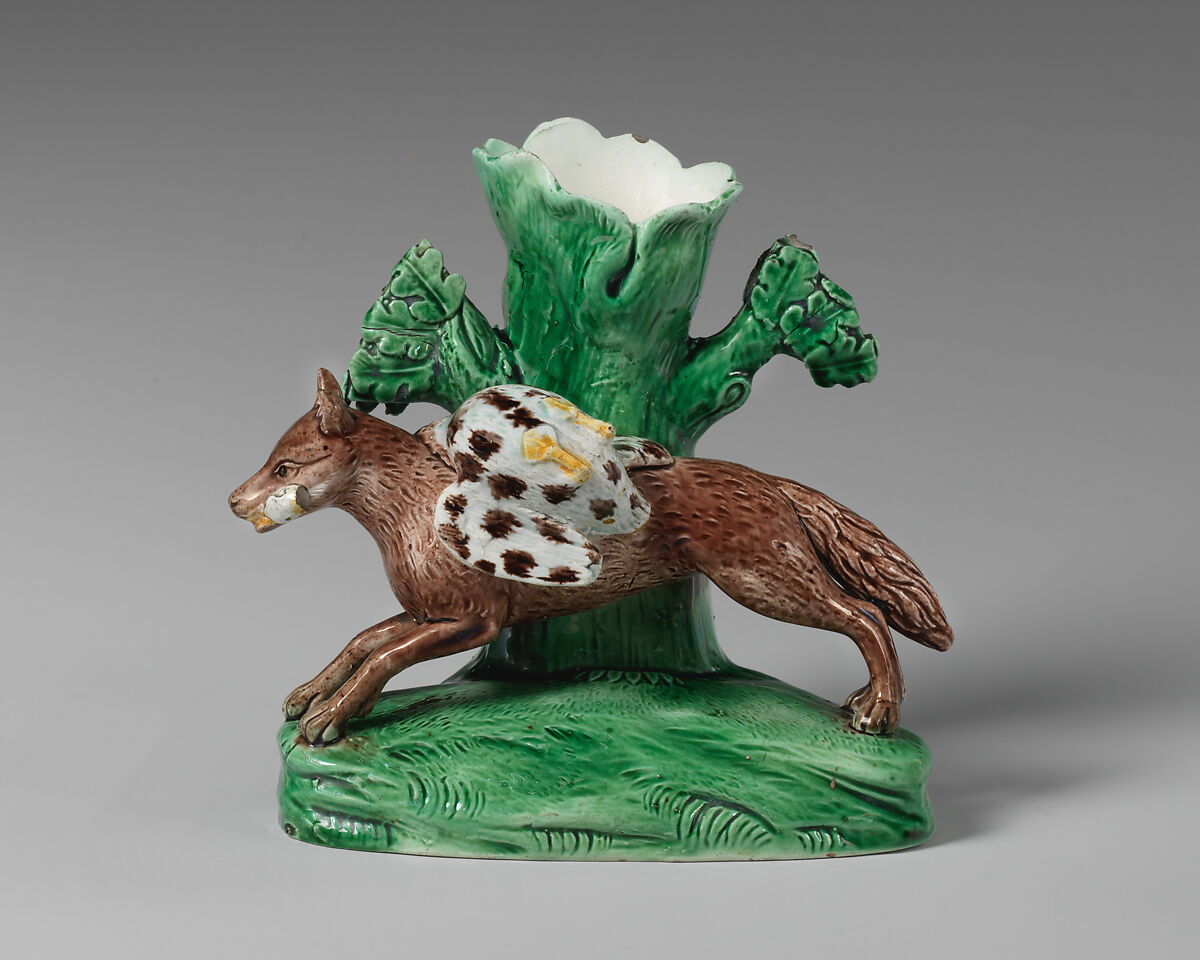 Flower holder, Ralph Wood the Younger (British, Burslem 1748–1795 Burslem), Lead-glazed earthenware, British, Burslem, Staffordshire 