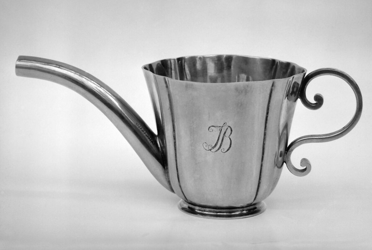 Invalid's cup (Biberon), Luigi Valadier (Italian, Rome 1726–1785 Rome), Silver gilt, Italian, Rome 