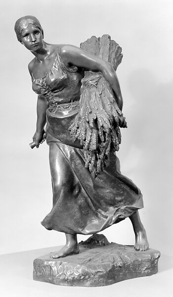 En Moisson, Léon-Julien Deschamps (French, Paris 1860–1928 Paris), Bronze, French 