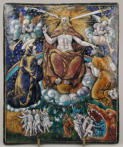 The Last Judgment, Painted enamel on copper, partly gilt, French, Limoges