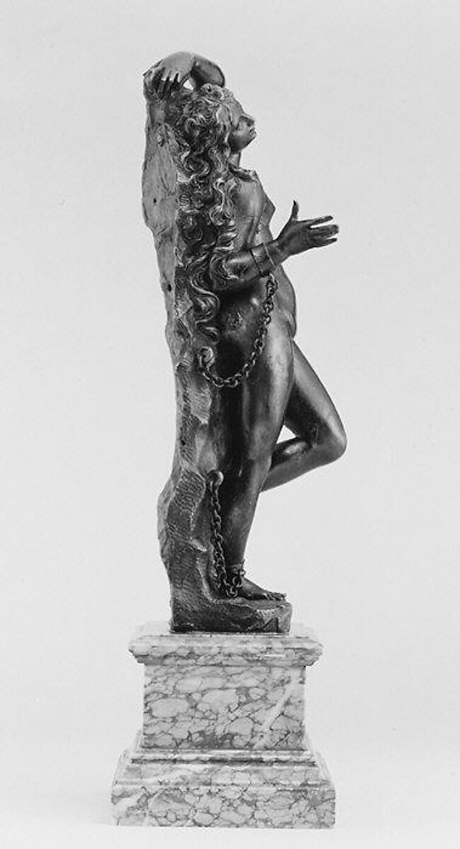 Andromeda Chained to a Rock, Bronze, probably Flemish