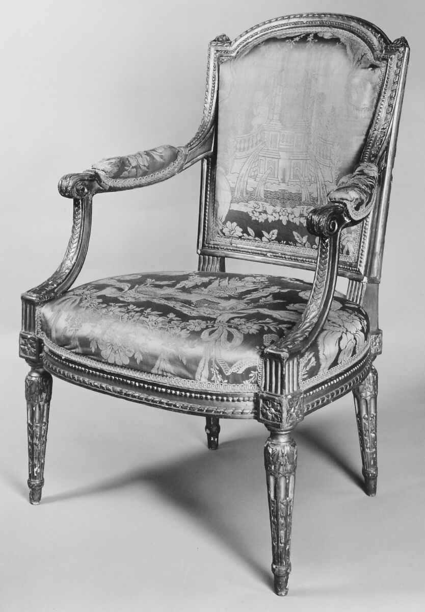 Armchair, Carved and gilded beechwood, French 