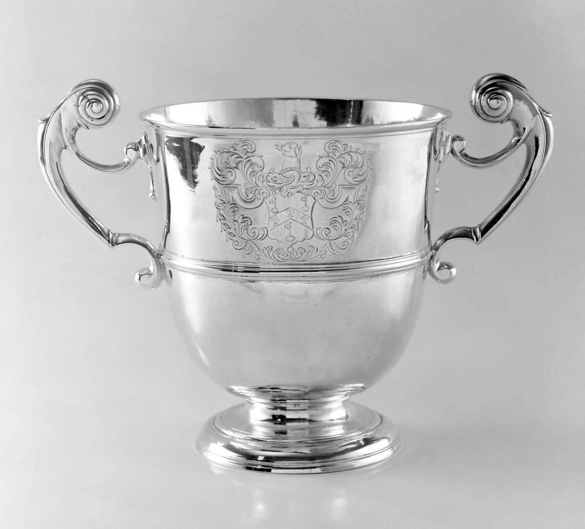 Two-handled cup, Possibly by Christopher Locker, Silver, Irish, Dublin 