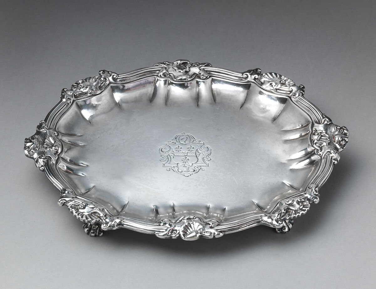 Pair of trays, Paul de Lamerie (British, 1688–1751, active 1712–51), Silver, British, London