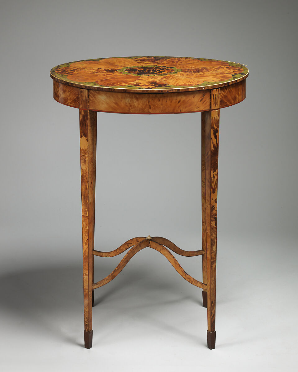 Work table, Tortoiseshell veneer on wood, British