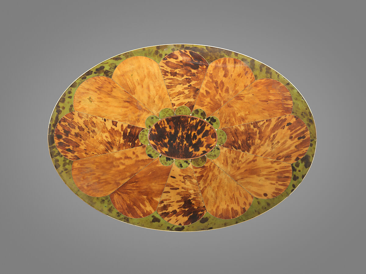 Work table, Tortoiseshell veneer on wood, British