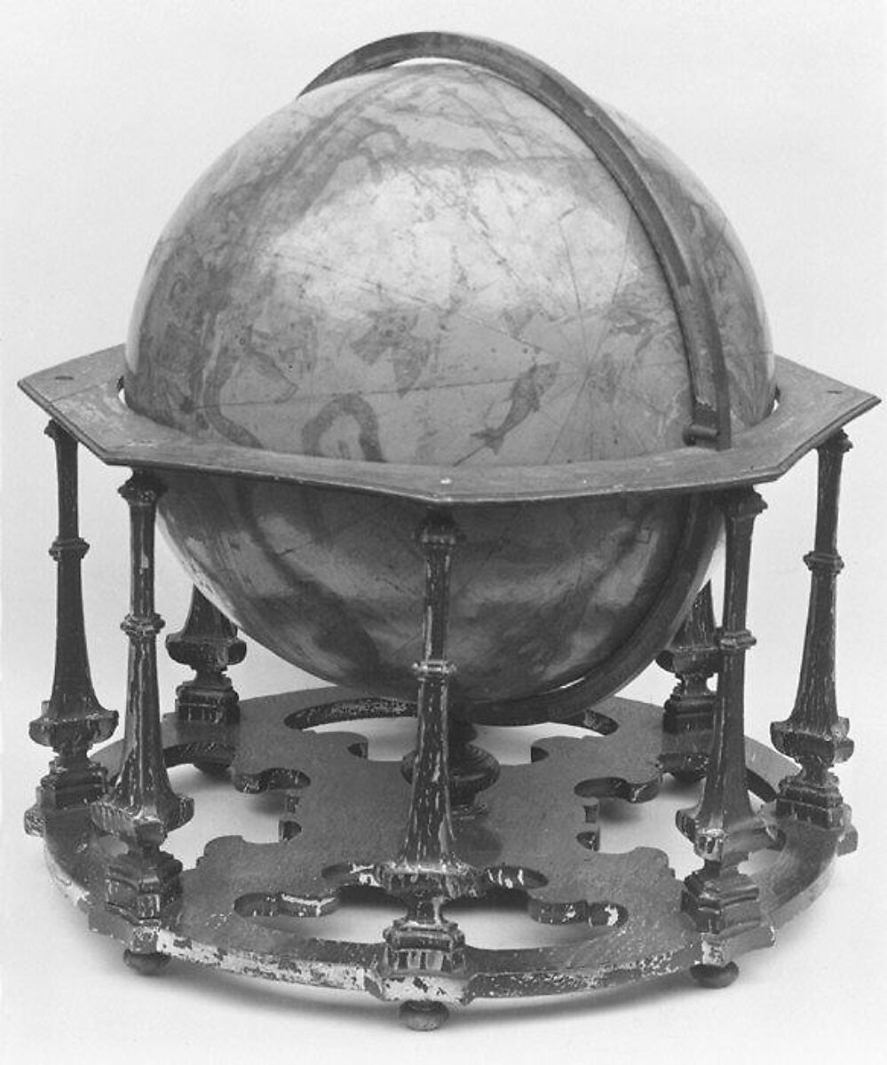 Celestial globe, Wood, paper and metal, Italian, Rome 