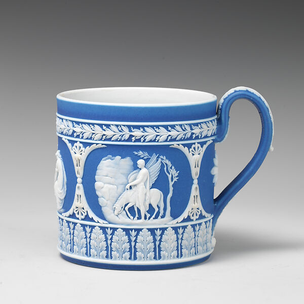 Cup and saucer, Josiah Wedgwood and Sons (British, Etruria, Staffordshire, 1759–present), Jasperware, British, Etruria, Staffordshire