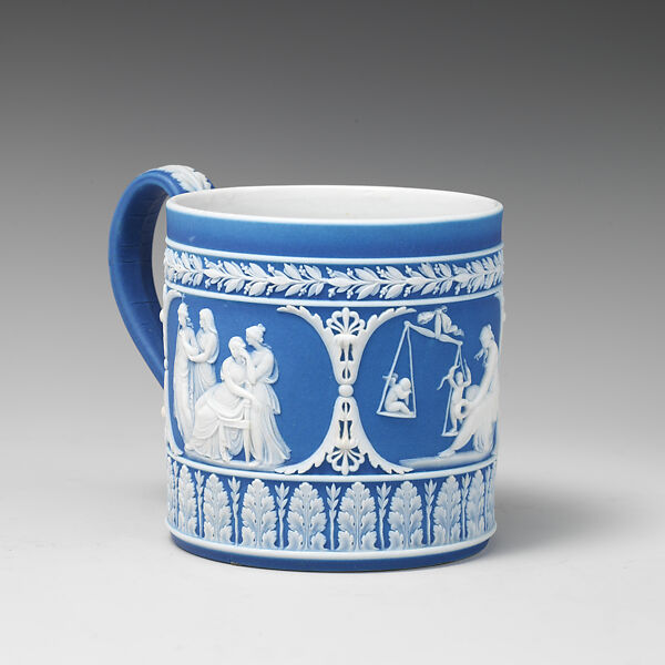 Cup and saucer, Josiah Wedgwood and Sons (British, Etruria, Staffordshire, 1759–present), Jasperware, British, Etruria, Staffordshire