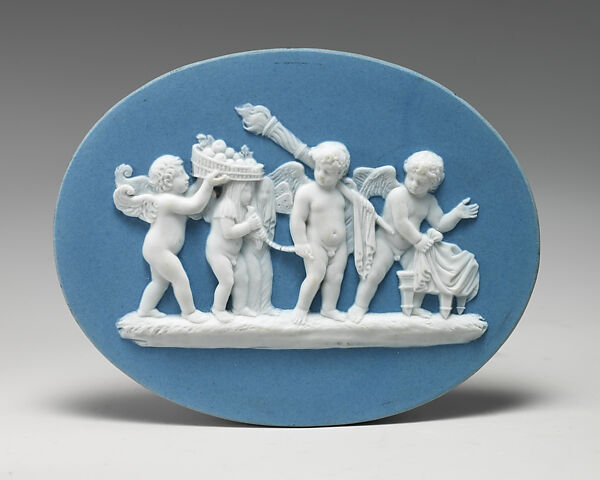 The Marriage of Cupid and Psyche, Josiah Wedgwood and Sons (British, Etruria, Staffordshire, 1759–present), Jasperware, British, Etruria, Staffordshire 