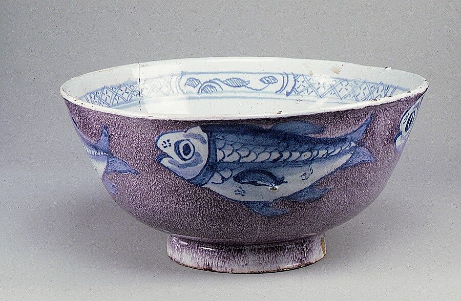 Bowl, Tin-glazed earthenware, British, Bristol 