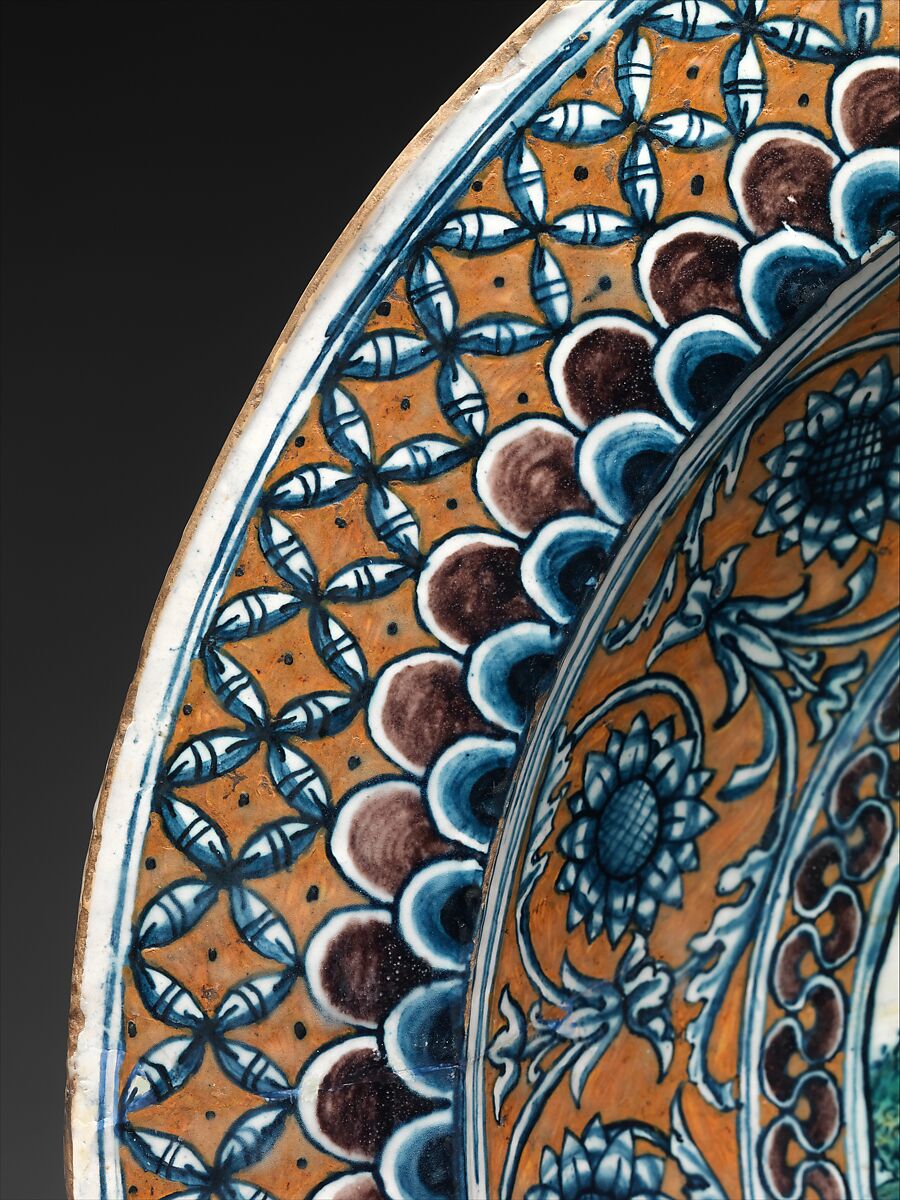 Bowl with The Virgin and the Unicorn and arms of Matthias Corvinus and Beatrice of Aragon, Maiolica (tin-glazed earthenware), Italian, Pesaro