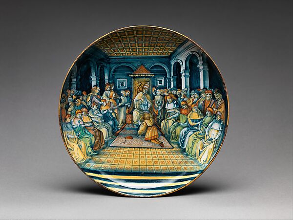 Bowl with A Papal Coronation, Possibly by Ferruccio Mengaroni (Italian, 1876–1925), Maiolica (tin-glazed earthenware), Italian, probably Pesaro 