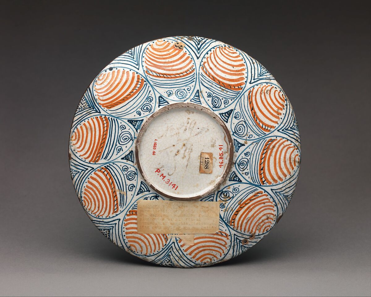 Plate with Lion of Saint Mark, Maiolica (tin-glazed earthenware), Italian, Deruta