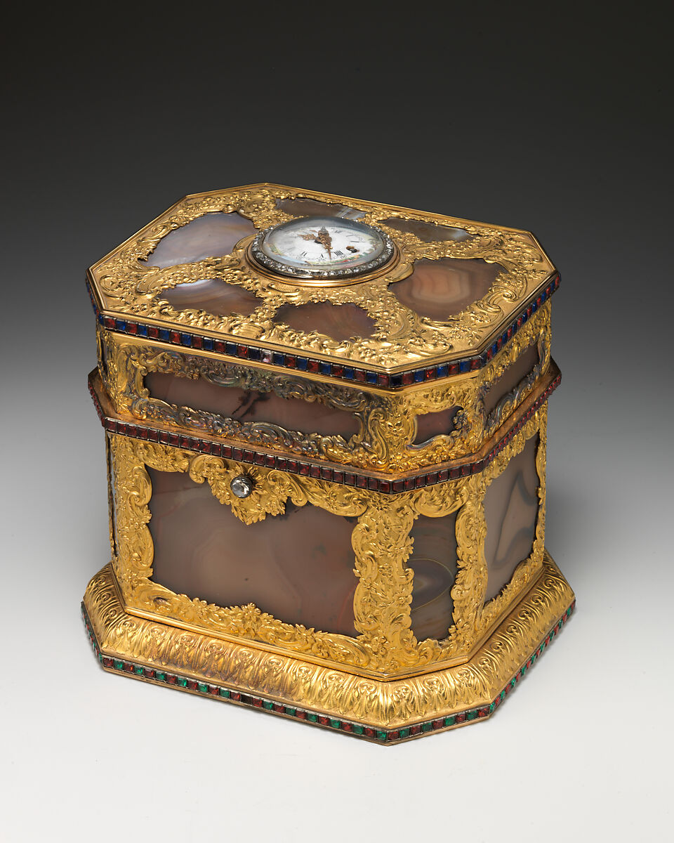 Nécessaire and watch, Watch possibly by J. Orpion, Gold, agate, enamel, rose diamonds, British, London