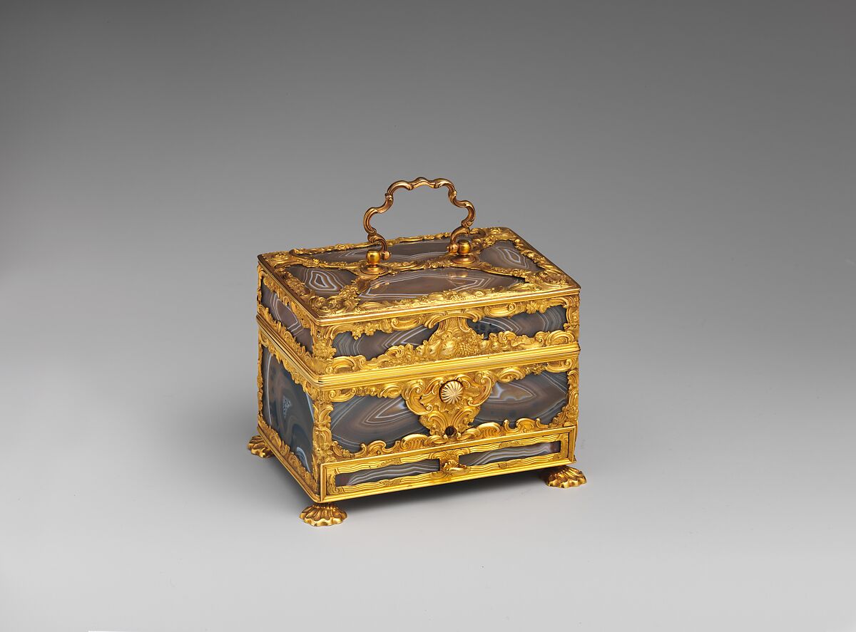 Nécessaire, Watchmaker: Joseph Martineau, Sr. (active London, 1744–1794), Gold, agate; white enamel; implements of various materials including ivory, steel, tortiseshell, hair, British, London