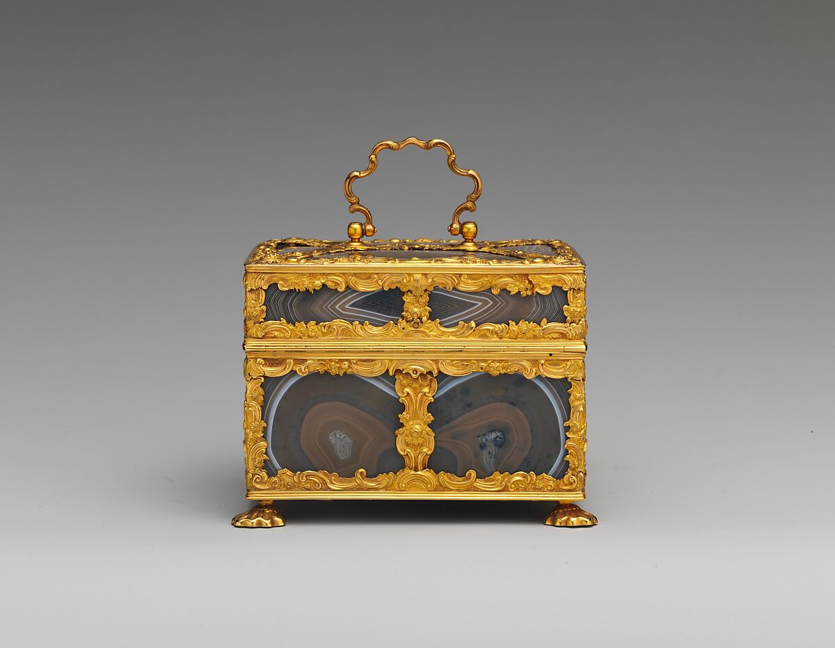Nécessaire, Watchmaker: Joseph Martineau, Sr. (active London, 1744–1794), Gold, agate; white enamel; implements of various materials including ivory, steel, tortiseshell, hair, British, London