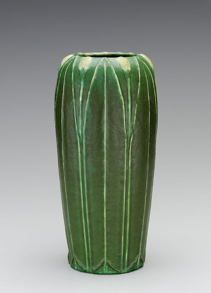 Vase, Grueby Pottery (Boston, Massachusetts, 1899–ca. 1911), Earthenware, American 