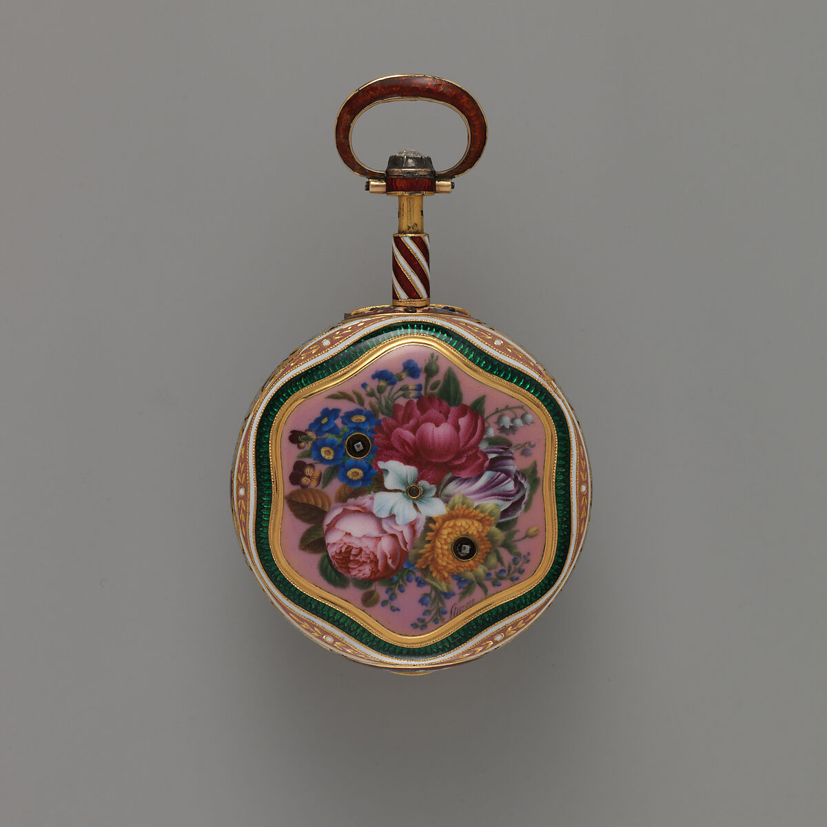 Triple-case repeating watch, Watchmaker: Firm of Marwick, Markham and Recordon, Gold, enamel, diamond, British, London, for Turkish market