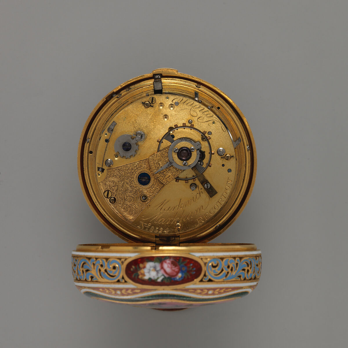 Triple-case repeating watch, Watchmaker: Firm of Marwick, Markham and Recordon, Gold, enamel, diamond, British, London, for Turkish market