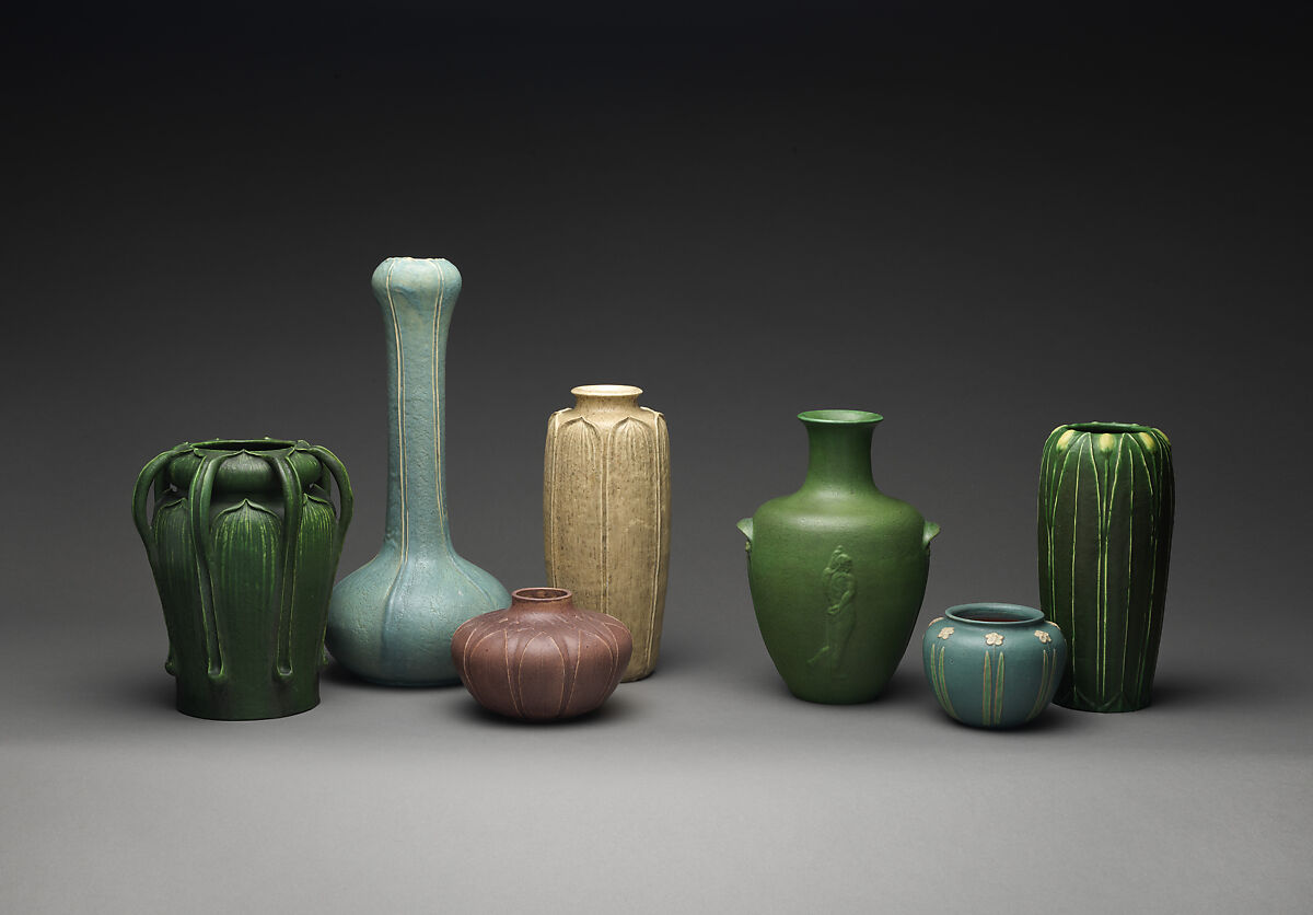 Vase, Grueby Pottery (Boston, Massachusetts, 1899–ca. 1911), Earthenware, American