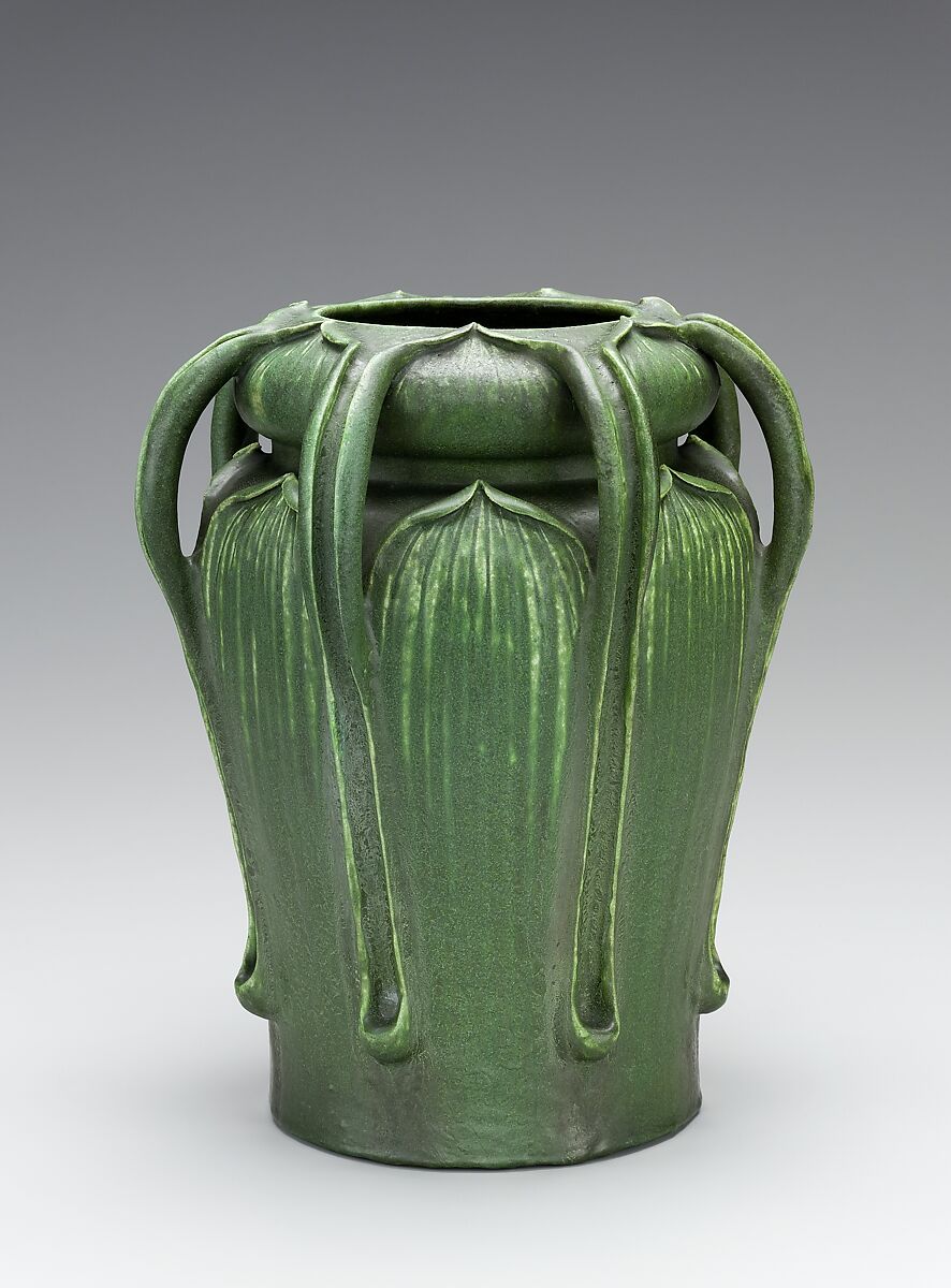 Vase, Grueby Pottery (Boston, Massachusetts, 1899–ca. 1911), Earthenware, American