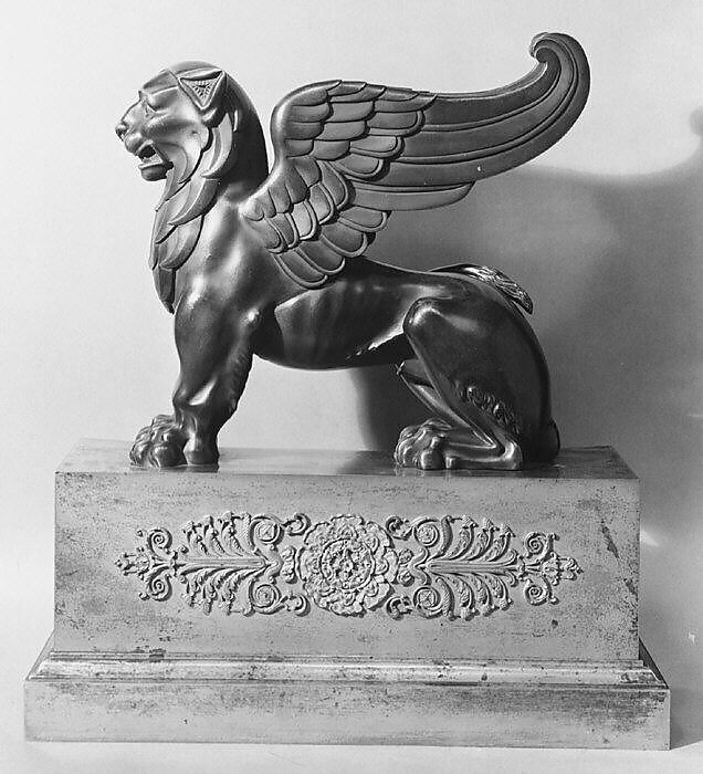 Winged lions, Bronze, gilt bronze, French