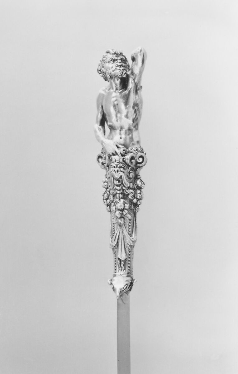Knife (one of a set), Antonio Gentili (Antonio da Faenza) (Italian, Faenza ca. 1519–1610 Faenza (?)), Silver, gold, Italian, Rome